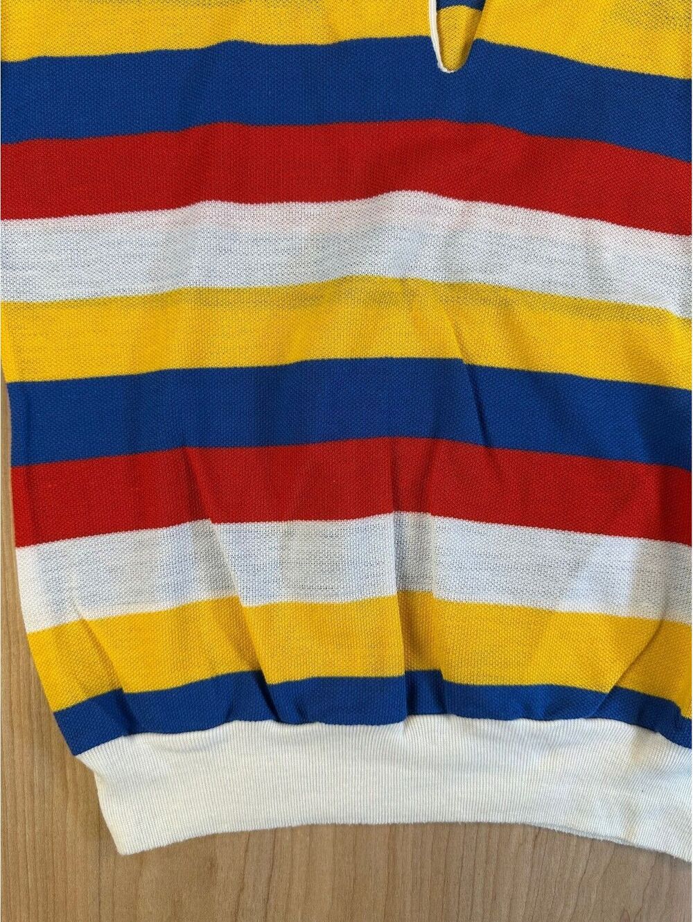 Vintage 60s Mister Marty of California knit blouse striped small slit neckline - Picture 6 of 13